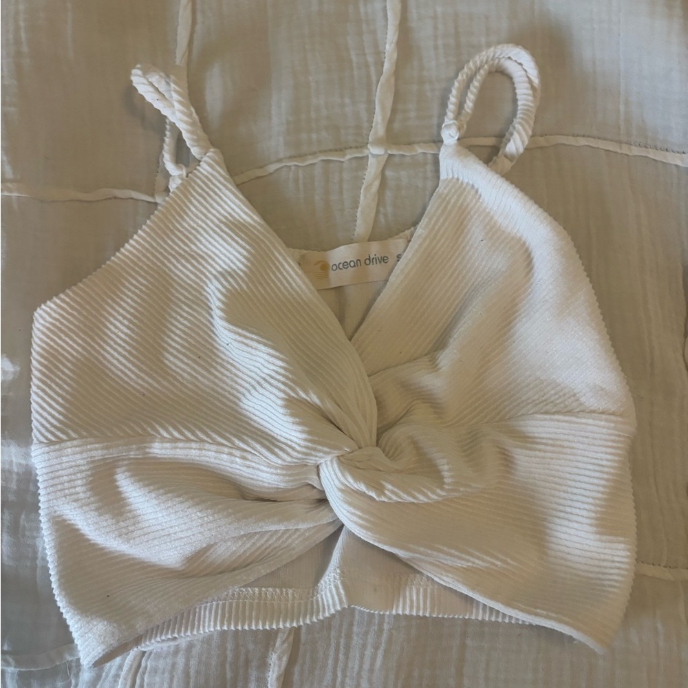 Ocean Drive Women's Ivory Twist Camisole